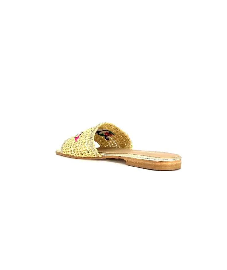 fiorina Ivoire S190 Raphia Beige*Femme Mules