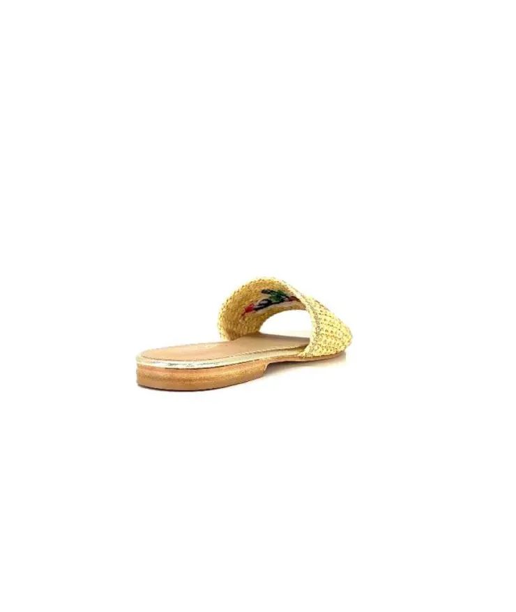 fiorina Ivoire S190 Raphia Beige*Femme Mules