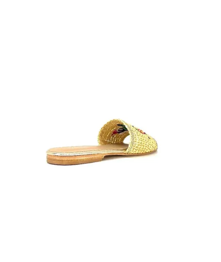 fiorina Ivoire S190 Raphia Beige*Femme Mules