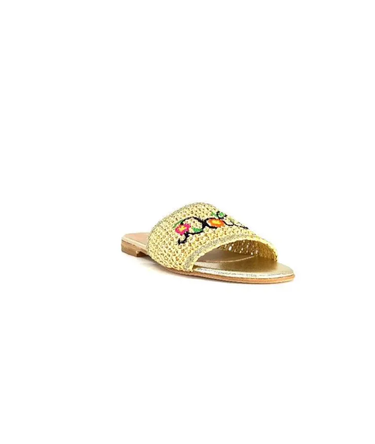 fiorina Ivoire S190 Raphia Beige*Femme Mules