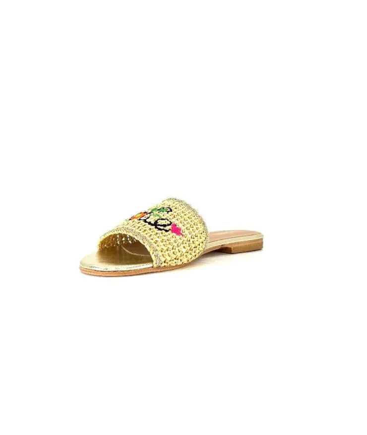 fiorina Ivoire S190 Raphia Beige*Femme Mules