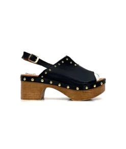 gloria Ivoire Tkn05 Cuir Noir*Femme Plateformes