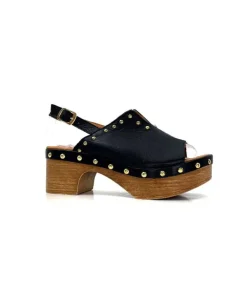 gloria Ivoire Tkn05 Cuir Noir*Femme Plateformes