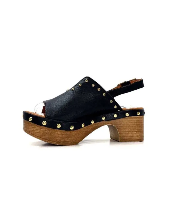 gloria Ivoire Tkn05 Cuir Noir*Femme Plateformes