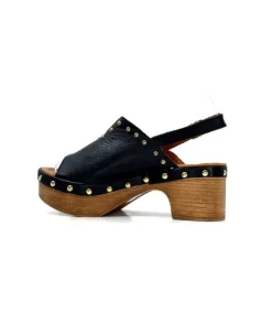 gloria Ivoire Tkn05 Cuir Noir*Femme Plateformes