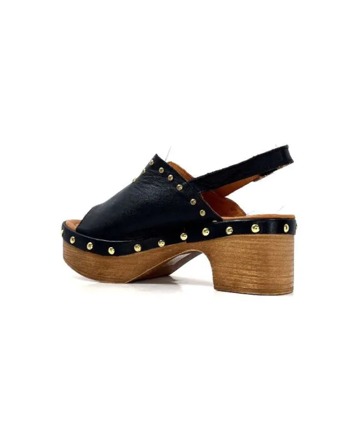 gloria Ivoire Tkn05 Cuir Noir*Femme Plateformes
