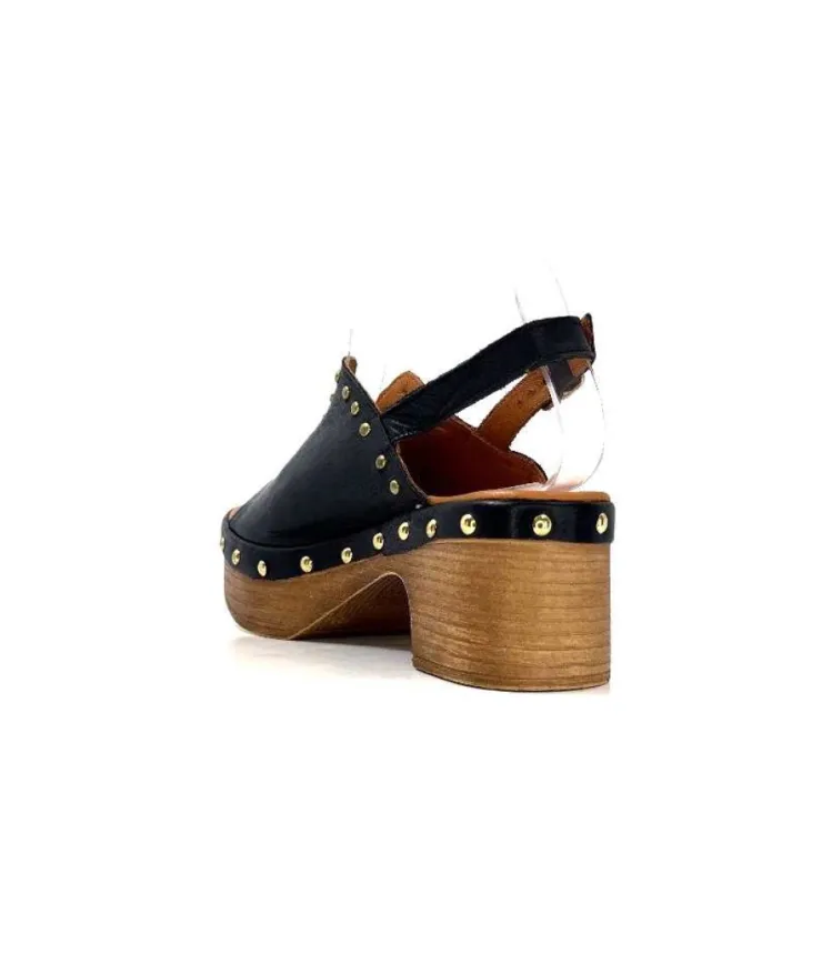 gloria Ivoire Tkn05 Cuir Noir*Femme Plateformes
