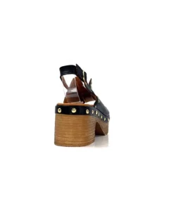 gloria Ivoire Tkn05 Cuir Noir*Femme Plateformes