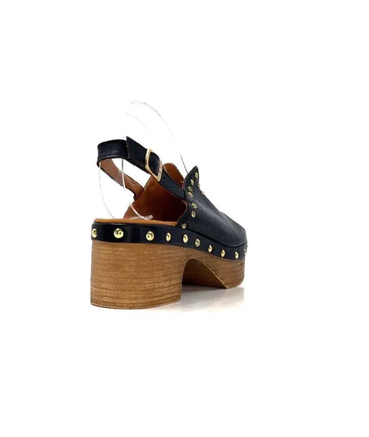 gloria Ivoire Tkn05 Cuir Noir*Femme Plateformes