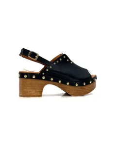gloria Ivoire Tkn05 Cuir Noir*Femme Plateformes