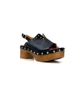 gloria Ivoire Tkn05 Cuir Noir*Femme Plateformes