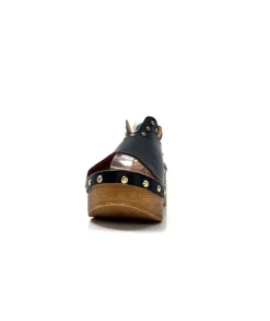 gloria Ivoire Tkn05 Cuir Noir*Femme Plateformes