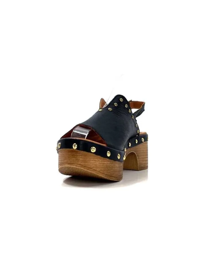 gloria Ivoire Tkn05 Cuir Noir*Femme Plateformes