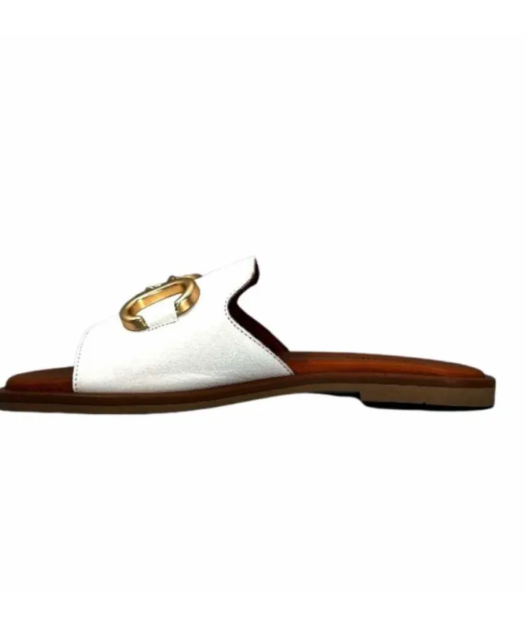 gloria Ivoire Tml 27 Cuir Blanc*Femme Mules