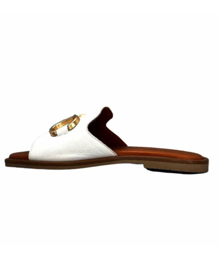 gloria Ivoire Tml 27 Cuir Blanc*Femme Mules
