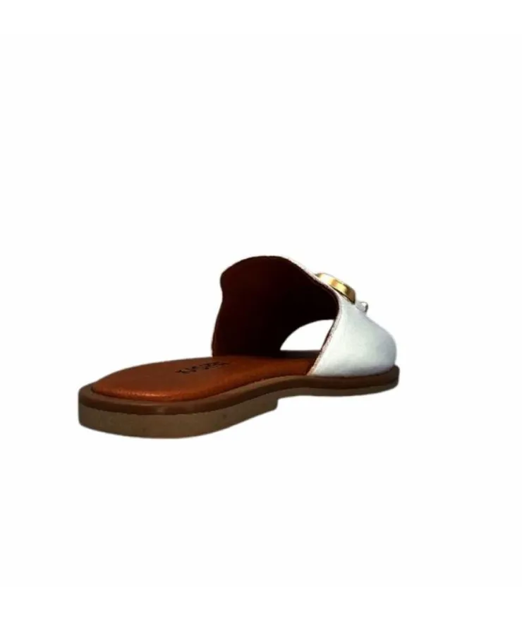 gloria Ivoire Tml 27 Cuir Blanc*Femme Mules