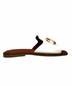 gloria Ivoire Tml 27 Cuir Blanc*Femme Mules