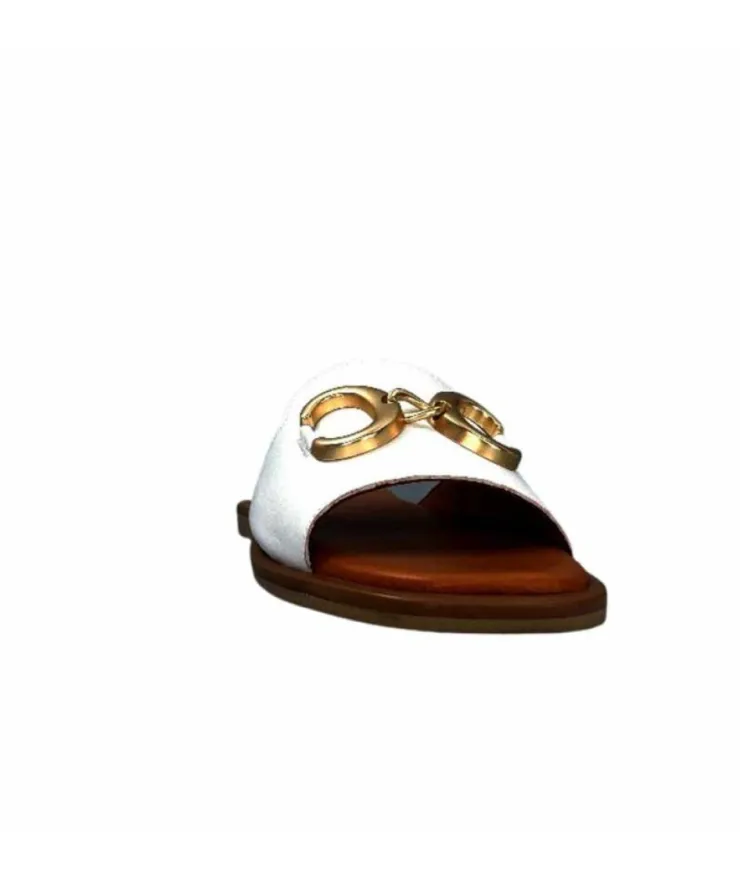 gloria Ivoire Tml 27 Cuir Blanc*Femme Mules