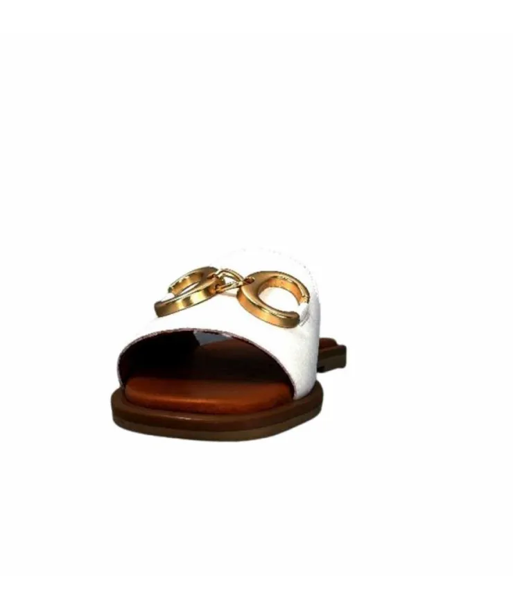 gloria Ivoire Tml 27 Cuir Blanc*Femme Mules