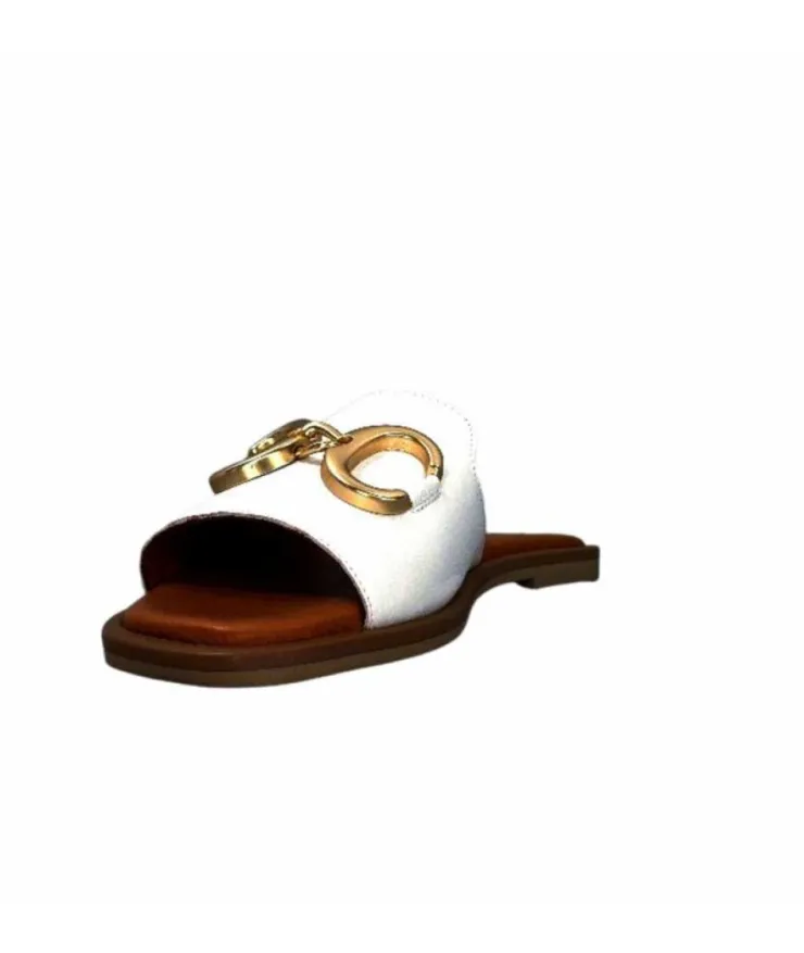 gloria Ivoire Tml 27 Cuir Blanc*Femme Mules