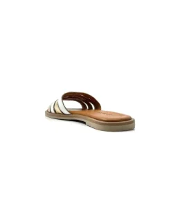 gloria Ivoire Tml 28 Cuir Blanc Or*Femme Mules