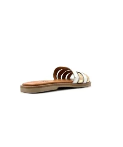 gloria Ivoire Tml 28 Cuir Blanc Or*Femme Mules