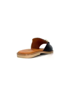 gloria Ivoire Tml 27 Cuir Noir*Femme Mules