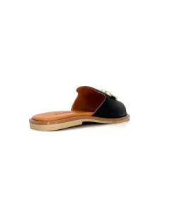 gloria Ivoire Tml 27 Cuir Noir*Femme Mules