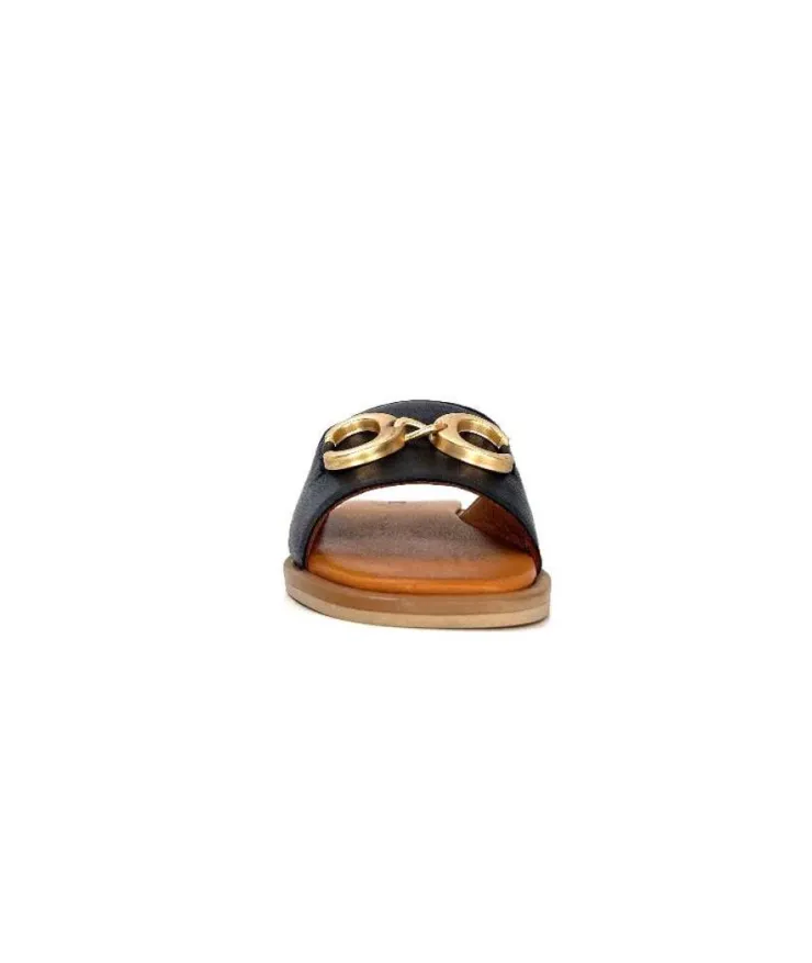 gloria Ivoire Tml 27 Cuir Noir*Femme Mules