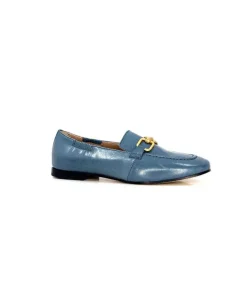 Triver Flight Ivoire 569.06 Cuir Bleu*Femme Mocassins