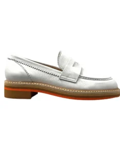 JHay 9102 Cuir Bianco*Femme Mocassins