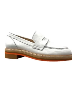 JHay 9102 Cuir Bianco*Femme Mocassins