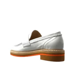 JHay 9102 Cuir Bianco*Femme Mocassins