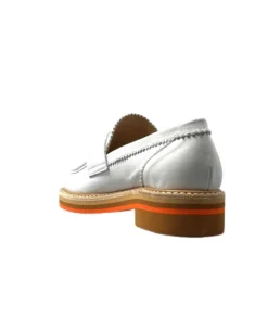 JHay 9102 Cuir Bianco*Femme Mocassins