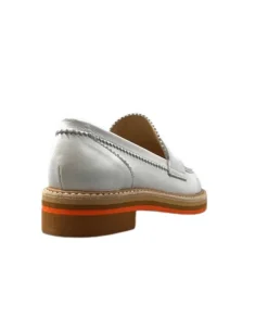 JHay 9102 Cuir Bianco*Femme Mocassins