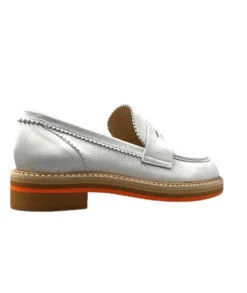 JHay 9102 Cuir Bianco*Femme Mocassins