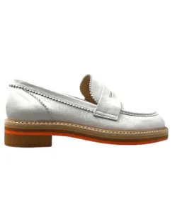 JHay 9102 Cuir Bianco*Femme Mocassins