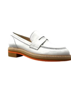JHay 9102 Cuir Bianco*Femme Mocassins