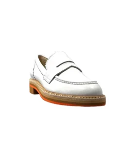 JHay 9102 Cuir Bianco*Femme Mocassins