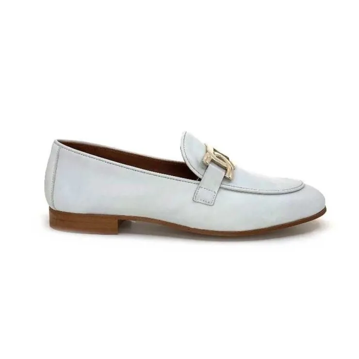 JHay 7259 Cuir Blanc*Femme Mocassins