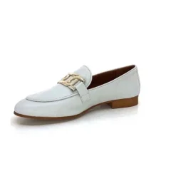 JHay 7259 Cuir Blanc*Femme Mocassins