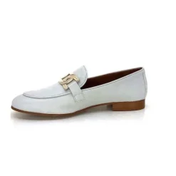 JHay 7259 Cuir Blanc*Femme Mocassins