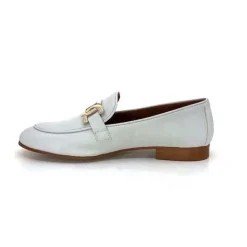 JHay 7259 Cuir Blanc*Femme Mocassins