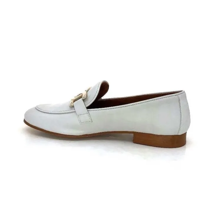 JHay 7259 Cuir Blanc*Femme Mocassins