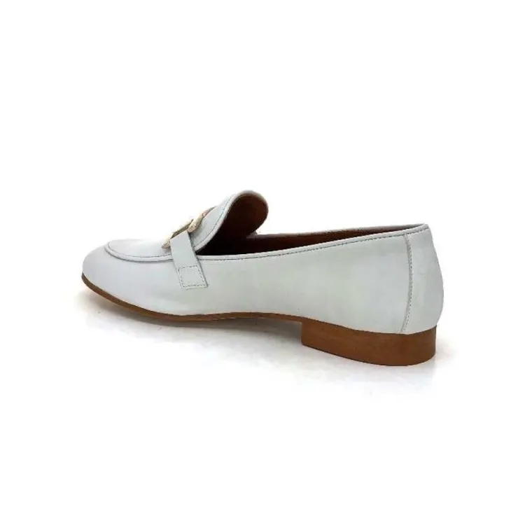 JHay 7259 Cuir Blanc*Femme Mocassins
