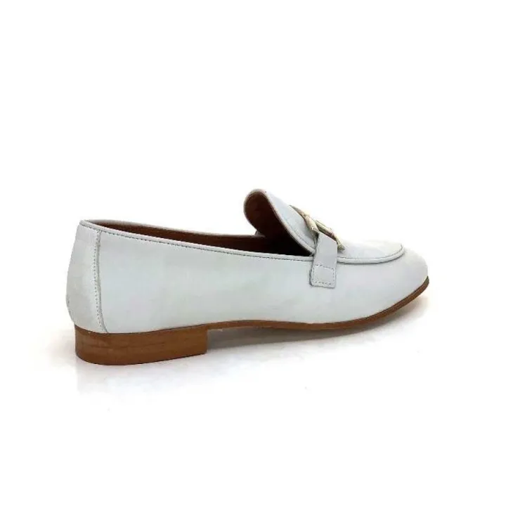 JHay 7259 Cuir Blanc*Femme Mocassins
