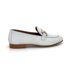JHay 7259 Cuir Blanc*Femme Mocassins