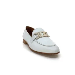 JHay 7259 Cuir Blanc*Femme Mocassins