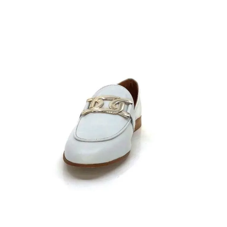 JHay 7259 Cuir Blanc*Femme Mocassins