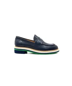 JHay 9102 Cuir Blue*Femme Mocassins